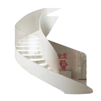 Escalier intérieur préfabriqué en spirale complète avec rampe en acier, escalier de penthouse, poutre en acier, kit d'escalier incurvé en granit pour intérieur