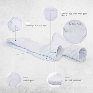 Chaussettes de sport unisexes en coton blanc et noir, lot de 6, respirantes, évacuant l'humidité, pour l'entraînement et le sport, pour hommes et femmes - Product Image 5