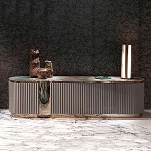 Hot Sale &amp; High Quality Luxury <strong>Sideboard</strong> Furniture <strong>Black</strong> Grey Buffet <strong>Cabinet</strong> Console Table for Living Room and Dining Room - Product Image 3
