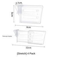 Étagère de rangement créative multifonctionnelle, panneau de séparation rétractable pour porte latérale de réfrigérateur, clip de partition pour organiser, décoration intérieure
