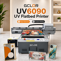 Impresora UV Plana GCLOR UV6090 A1 de 600*900mm con 3 Cabezales de Impresión XP600 para Impresión en Acrílico, Vidrio, Madera, Metal y Carcasas de Teléfono