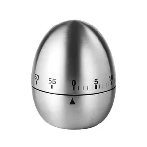 Apple Egg Shape Stainless Steel Mechanical Rotating Alarm 55 Minutes Count Down Cooking Timer