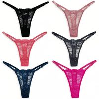 String sexy en dentelle ajustable pour femme, taille basse, respirant, 100 % polyester, lingerie fabriquée au Vietnam
