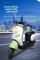 Moto électrique transfrontalière non pliable, scooter haute vitesse à batterie longue autonomie, modèle de livraison de repas A7 1000W