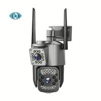 Caméra de sécurité dôme V380pro à double objectif, vision nocturne, alarme de mouvement, 2 caméras, 6MP 3K, sans fil, carte SIM 4G, réseau LTE, sécurité domestique, CCTV