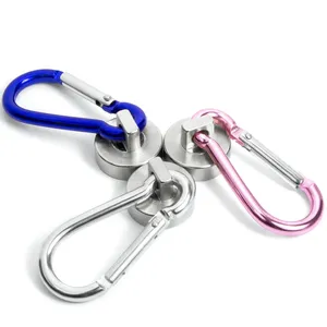 Baru Kuat Magnetik Klip Carabiner Gantungan Kunci Tempat Rantai Kabel Hiking Hook