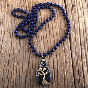 <span class=keywords><strong>Pietre</strong></span> di agata naturale della banda dei gioielli della boemia di modo annodate con il regalo all'ingrosso della <span class=keywords><strong>collana</strong></span> di Boho delle donne del pendente di pietra - Product Image 3