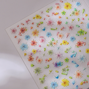 New Arrival Relief 5d Simulation Color Dried Flower <strong>Stickers</strong> 3d Small Flower Fashion Women'S <strong>Nail</strong> <strong>Stickers</strong> Decorative <strong>Stickers</strong>
