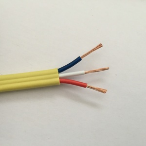 Câble TPS plat multibrin 450/750V conforme à la norme IEC 60332-1, 2 conducteurs, 15,2 mm, orange/blanc, gaine isolante en PVC V-90 - Product Image 4