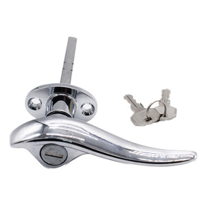 มือจับประตูสไตล์เรโทรสำหรับฟอร์ด 1932 1934 TAC H102 โลหะสีเงินแบบแบน - Product Image 4