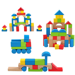 100 Pcs Beech Rainbow Diy Building Block Sets Stacking Kit Children Games Montessori Baby Educational Toys for Kids Boys Girls - Product Image 4