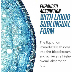OEM L-Metilfolato, Coenzima <span class=keywords><strong>B12</strong></span>, Sabor a Bayas Orgánicas, Alta Potencia, Gotas de <span class=keywords><strong>Vitamina</strong></span> en Forma Líquida Sublingual Activa 5-MTHF - Product Image 2