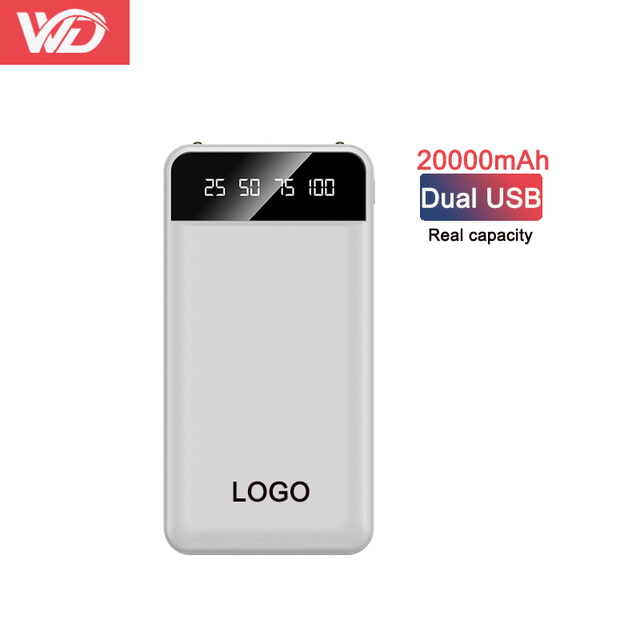 Hot Selling 20000mah Power Banks 2a Fast Charger Powerbank 20000mah 100% True Capacity Portable Slim Power Bank 20000 Mah