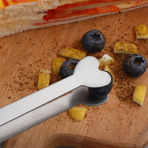 Stainless Steel Heart Shape Food Tongs Reusable For Coffee Tea Snacks Ice Cube Lemon Slice Clip - Product Image 3
