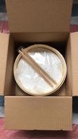 Cuiseur vapeur en bambou de 10 pouces, panier pour le cuiseur rapide, avec logo personnalisable