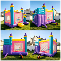Château Gonflable Commercial Princesse avec Toboggan Latéral, Structure de Rebond en PVC Robuste pour Location de Fêtes et Événements