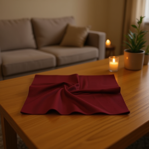 Accessorio in Tessuto Ilan 100x80cm Rosso Scuro per Arredamento Casa - Product Image 3