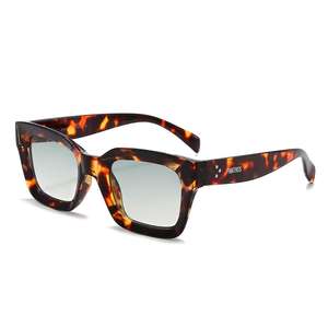 Gafas de Sol Rectangulares Panthos Fitporn, Lentes de Espejo Color Carey, Montura Completa, Unisex, Protección Solar 100% UV - Product Image 1