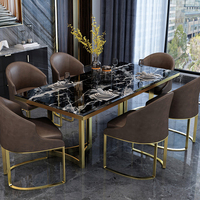 Vevor — ensemble de Table à manger multi-style et moderne, en marbre et céramique, avec Base en pierre, pour salle à manger