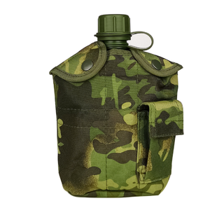 DFS27 Wholesales Promotion Camouflage Camping Outdoor Travel Portable 1L <b>Water</b> <b>Bottle</b> with Fabric Cover Bag and Molle <b>Clips</b> - Product Image 3