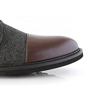 Sepatu Boots Pria Model Cowboy Biker Chelsea Western dengan Detail Splicing dan Tali Harness - Product Image 5