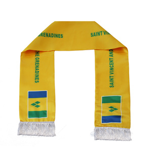 Nouveau produit aint <span class=keywords><strong>Vincent</strong></span> et les Grenadines écharpes caractéristiques pour fan et suiveur Club drapeau écharpes personnalisées - Product Image 4
