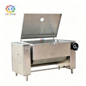 Poêle inclinable pour la cuisine française : Coq au <span class=keywords><strong>vin</strong></span> + Ratatouille + Risotto, fond de 12 mm, poêle inclinable manuelle pour cantine scolaire, hôpital - Product Image 6