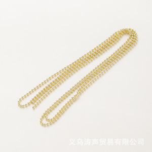 Cadena de Cuentas Chapada en Oro de 1 mm, 1.2 mm, 1.5 mm, 2 mm, 2.4 mm, Accesorios de Joyería DIY, Cadena Suelta Semiterminada - Product Image 5