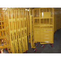 Carretilla de Mano Plegable de Acero Soldado de Alto Rendimiento, Proveedor de Fábrica OEM de China, Almacenamiento Industrial Portátil, Carga de 350 kg