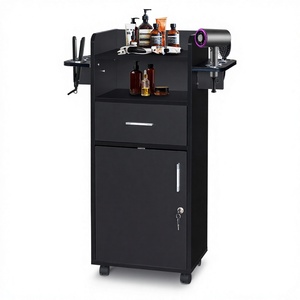 <b>Foldable</b> Wheeled Iron Modern Salon Furniture <b>Trolley</b> with Universal Wheels Durable Stable Commercial-Bedroom Living Room Storage - Product Image 3