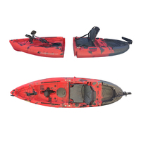 Kayak de pêche Rotomoled 2 sections, nouveau design 2026, avec moteur électrique et pédales à ailerons