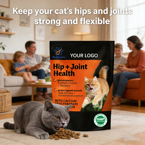 Friandises à mâcher pour la santé des hanches et des articulations des chats, glucosamine avancée pour chats, chondroïtine et huile de saumon oméga-3, favorise la mobilité, soulage les douleurs articulaires - Product Image 1