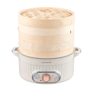 Vaporera eléctrica Wifer de 6L, de bambú, de doble capa, para uso doméstico, con tapa de vidrio templado. - Product Image 5