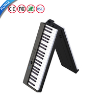 Piano numérique pliable KONIX PJ88C à 88 touches, clavier électronique MIDI portable, instrument de musique pour la vente en gros OEM ODM