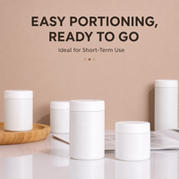 Pot en verre mat blanc hermétique de 2oz-6oz, anti-odeur, avec bouchon en plastique à sécurité enfant, pour emballage de fleurs - Vente en gros usine