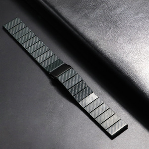 Bracelet de montre de luxe GuHe pour <span class=keywords><strong>Huawei</strong></span> <span class=keywords><strong>GT2</strong></span> 3 20mm 22mm, bracelet pour Samsung Watchbands 4 5 <span class=keywords><strong>Pro</strong></span> <span class=keywords><strong>Classic</strong></span>, bracelet en fibre de carbone - Product Image 2