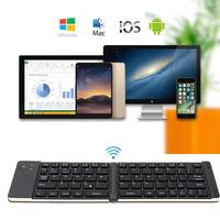 Keyboard dan Mouse Mekanik Lipat Terpisah B033 USB Nirkabel Bersertifikasi ROHS Ultra Tipis untuk Tablet