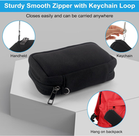 Sac de rangement en néoprène pour 20 clés USB, étui organisateur à fermeture éclair, support portable pour gadgets de voyage, idéal pour le bureau ou comme cadeau
