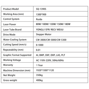 Machine de découpe et de gravure <span class=keywords><strong>laser</strong></span> CO2 SQ 2026 OEM 1390 80W pour cuir, tissu et bois - Product Image 5