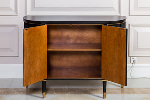 <span class=keywords><strong>Nero</strong></span> Antico Lacca Soggiorno Camera da Letto Doppia Porta Display Cabinet in Legno/Console da <span class=keywords><strong>Tavolo</strong></span> con Rame - Product Image 3