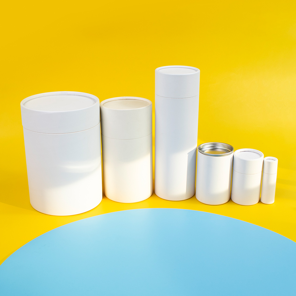Fancy New Childproof Eco-Friendly Packaging Style Shaped Paper Can Cardboard Tube Clear PVC Window for Perfume Essential Oil