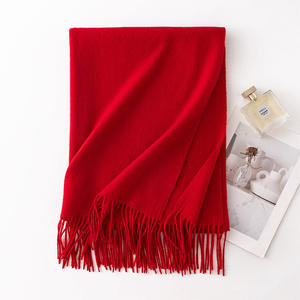 Sciarpa da donna <span class=keywords><strong>25</strong></span> in lana 100% lunga e allargata in tinta unita traspirante ad asciugatura rapida di lusso autunno inverno spesso scialle grandi e calde - Product Image 6