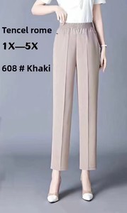 Korean Chic Vintage High Ankle-Length Straight Pants for Women Breathable Office Wear XL <strong>Baggy</strong> Vintage High <strong>Ladies</strong> <strong>Trousers</strong> for - Product Image 4