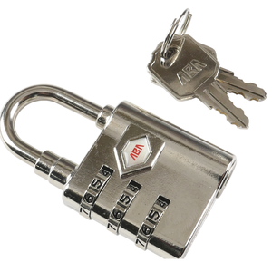 Cadenas à combinaison à 3 chiffres en alliage de zinc de haute dureté, chromé, pour casier public, bagages de voyage, boîte à outils, serrure anti-effraction - Product Image 1