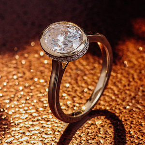 Bagues Bijoux Femmes Or 14 carats Bague de fiançailles et de mariage personnalisée Diamant Moissanite Bande de bague pour femmes Design de mariage 2020 - Product Image 4