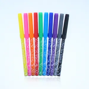 Лаков из 12 цветов, моющийся пластик цветная водная ручка, фломастер чайник акварельный маркер