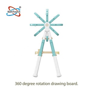 Samtoy – jouets éducatifs en plastique <span class=keywords><strong>2</strong></span> en 1, <span class=keywords><strong>tableau</strong></span> blanc <span class=keywords><strong>magnétique</strong></span> Double face, support de chevalet, planche à dessin pour enfants - Product Image 2
