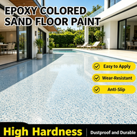 Revêtement de sol en époxy auto-nivelant avec sable coloré, peinture pour béton résistante à l'usure, haute résistance, pour garage, entrepôt
