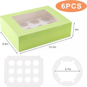 Boîte de diviseur en carton jetable personnalisé de couleur verte pour gâteau <span class=keywords><strong>d</strong></span>'<span class=keywords><strong>anniversaire</strong></span> de mariage Boîte <span class=keywords><strong>d</strong></span>'emballage à emporter pour gâteau avec fenêtre transparente - Product Image 6