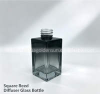 Bouteille diffuseur de parfum rectangulaire en verre de 100 ml, flacon vide personnalisable avec logo pour la décoration de la maison et de la chambre
